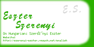 eszter szerenyi business card